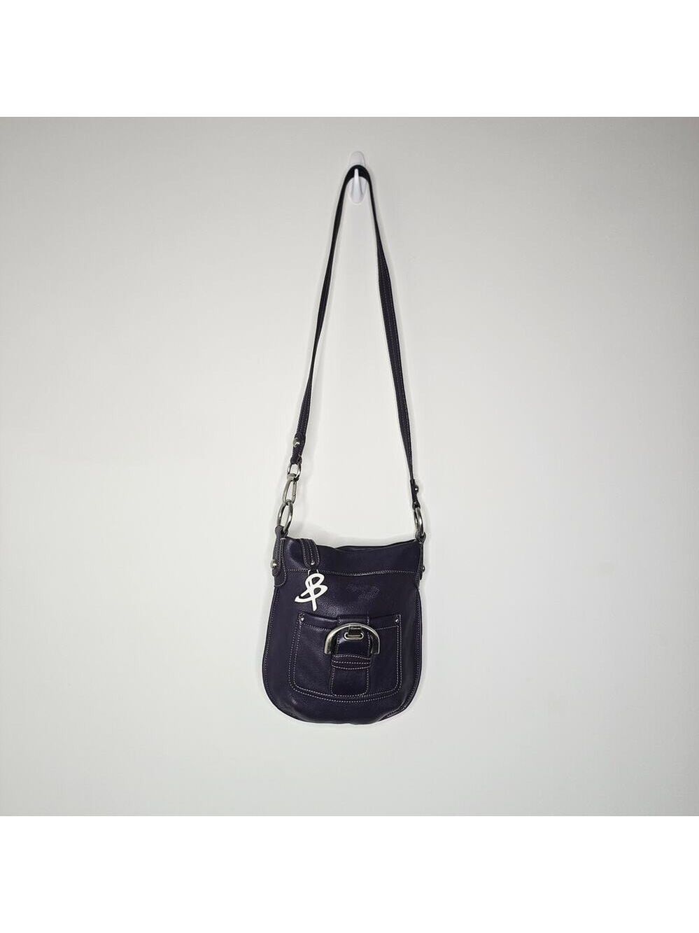 B. Makowsky Purple Leather Crossbody Bag